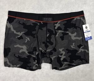 SAXX Boxer Brief Mens 3XL Gray Camo Ultra Super Soft BallPark Pouch NWT